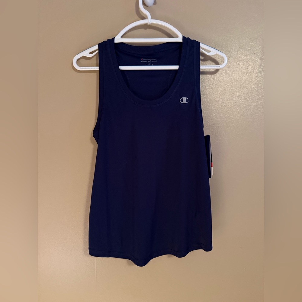 NWT Champion Racerback tank
Size small color: Navy